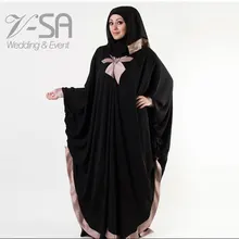 abaya Evening Dress Saudi Arabia Prom Dresses robe de soiree with Hijab vestido longo Custom Made Middle East/Dubai Red Dress
