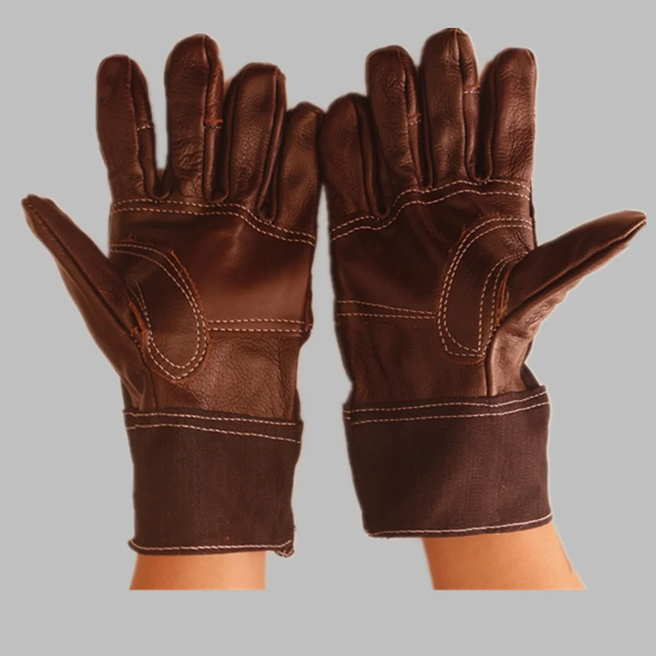 ANGOOD Wear resisting Cow leather Cowhide Puncture proof Safety Gloves