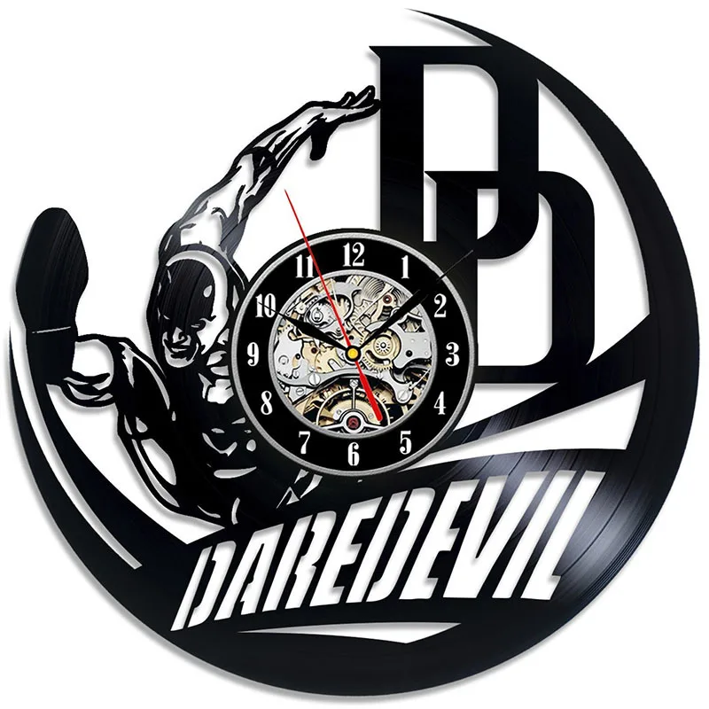 Daredevil Marvel Comics Vinyl Record Wall Clock Gift for men and women