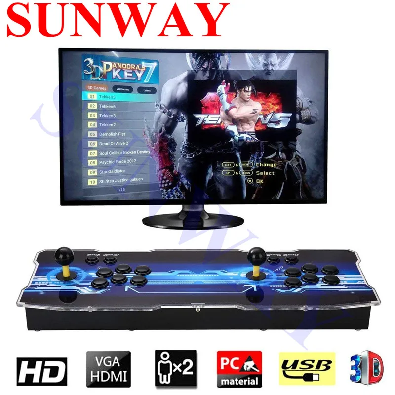 2018 neueste 3D Spiel konsole Arcade 2177 in 1 Home Spiel LED controller mit Joystick Tasten PCB Bo