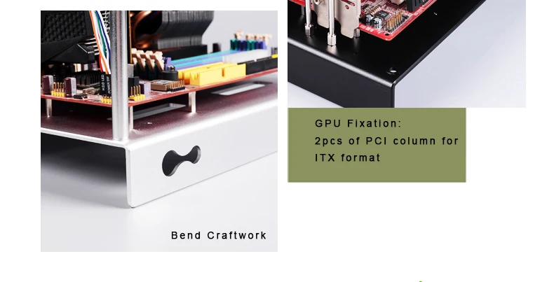 QDIY PC-ZB01 Mini ITX персонализированный открывающийся алюминиевый сплав материнская плата платформа Кронштейн Рамка Шасси
