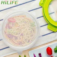 HILIFE 6 шт./компл. эластичная крышка прозрачная силиконовая форма крышка кухонные инструменты, гаджеты