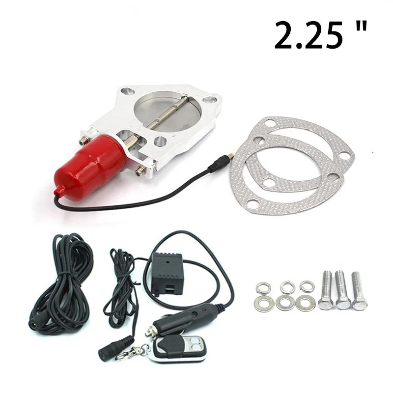 

2.25'' in 57mm Electric Exhaust Muffler Valve Cutout System Motor Remote control Automobiles Stainless steel Electric muffler