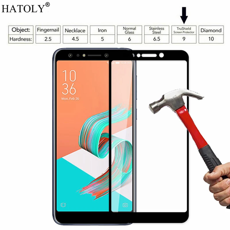 1 шт. закаленное стекло для Asus Zenfone 5 Lite ZC600KL защита экрана полное покрытие X017D 3D