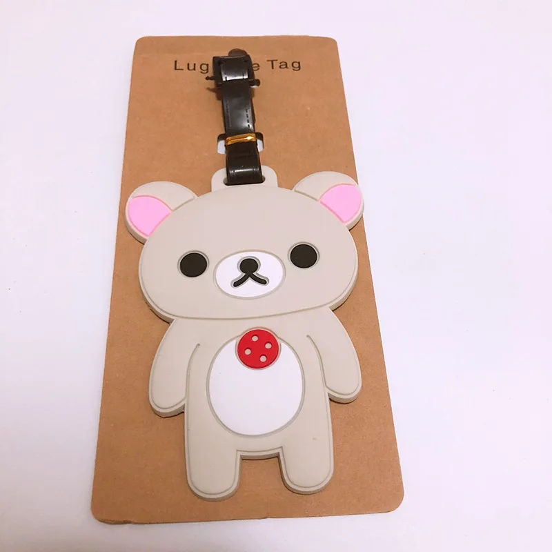 Rilakkuma мультфильм косплей ПВХ милый брелок для ключей личности Забавный багаж посадочный талон путешествия багаж Висячие мешки с орнаментом метки