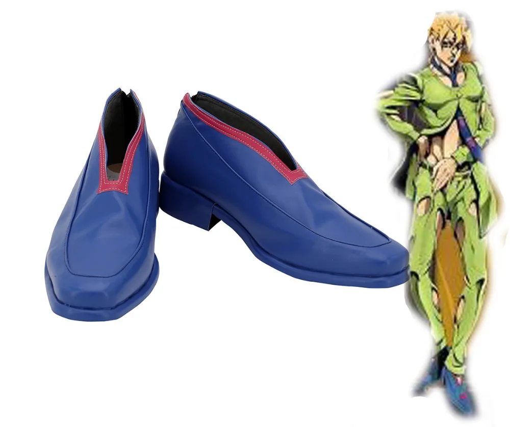 JoJo невероятное приключение: золотой ветер паннакотта фуго Косплэй обувь синего цвета, ботинки изготовленные под заказ Любой Размер