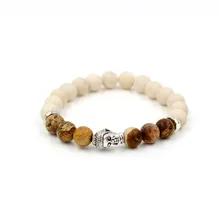 Faitheasy украшения натуральный камень эластичность Сплав Бусины Йога Энергетический Браслет