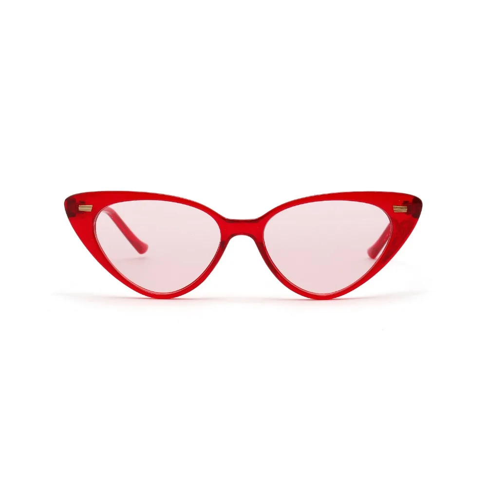 Ретро солнцезащитные очки для кошки женские брендовые дизайнерские полуоправы солнцезащитные очки треугольные очки ретро яркие цвета солнцезащитные очки-бабочки UV NX