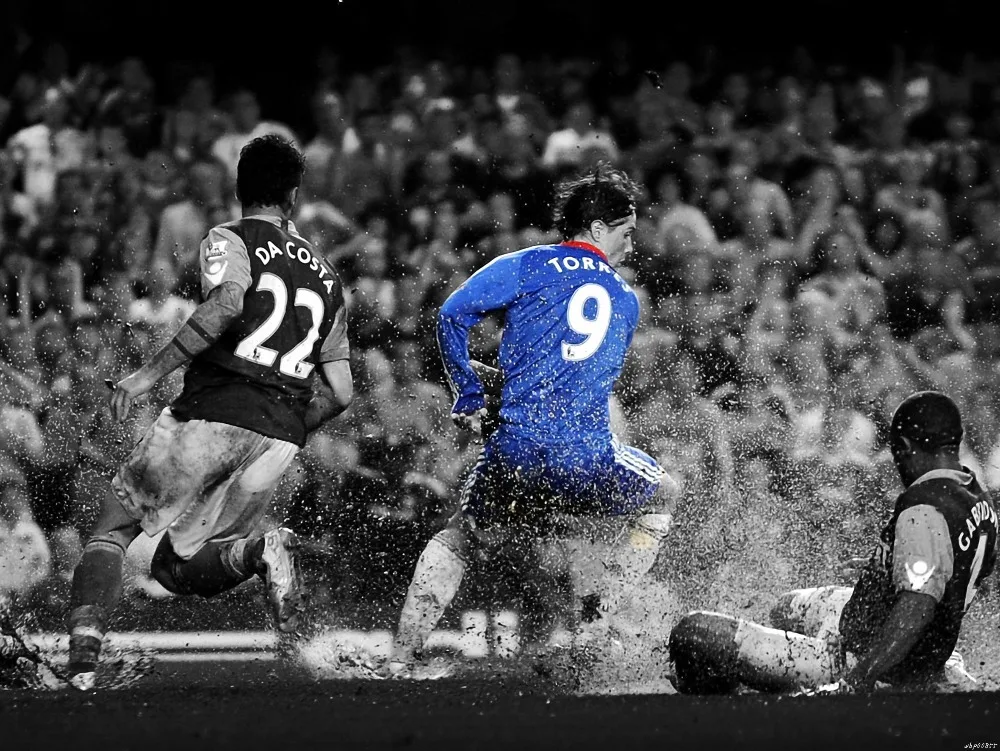 Fernando Torres Chelsea футбол спорт искусство огромный холст плакат TXHOME D3170