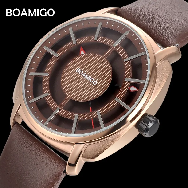 BOAMIGO 2018 новые мужские часы модные повседневные бизнес Кварцевые