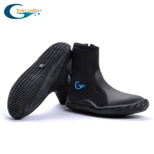 

YONSUB 5MM Neoprene Scuba Vulcanization High Upper Diving Boots Anti-slip Adult Diving Boots Warm Fins Spearfishing Shoes