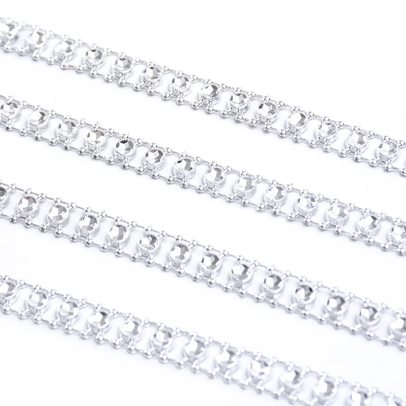 

Multi-function Rhinestone Chain with Smooth Geometric Detachable DIY Rhinestone Belt for Shoe Bag Clothing Accessories