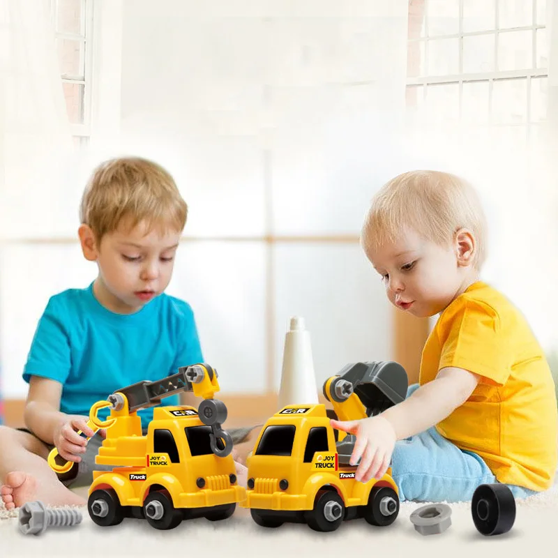 SLPF детский игрушечный инерционный сборный автомобиль, устойчивая к падению детская развивающая игрушка, детский подарок E20