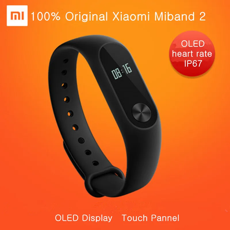  В Наличии Оригинала Xiaomi Mi Группа 2 Oled Дисплей Пульс Фитнес-Трекер Miband 2 Смарт Браслет Браслеты Водонепроницаемый Ip67 