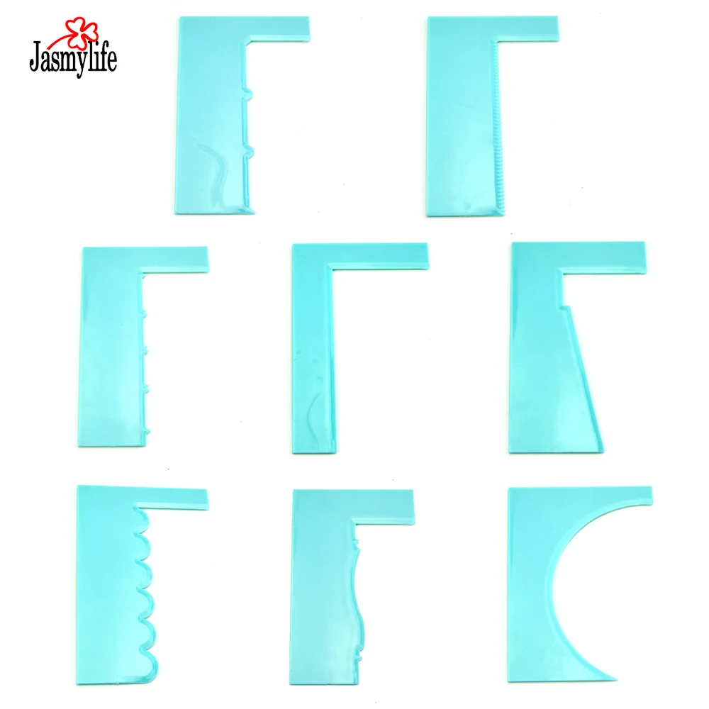 

Modelling Smoother Polisher Cake Scraper Blade Pastry Spatulas Pastry Icing Comb Set Baking Tools For Cakes DIY Molds For Baking
