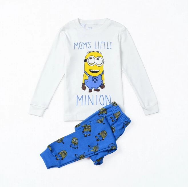 New 2016 kids pajamas brand despicable me minions pyjamas boys girls