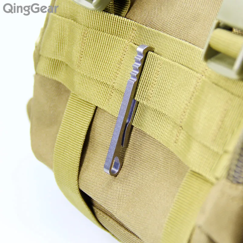 8 шт. QingGear HangClip титановый держатель для ключей карманные зажимы петля светильник простой крепкий твердый ключ инструмент EDC дорожные наборы