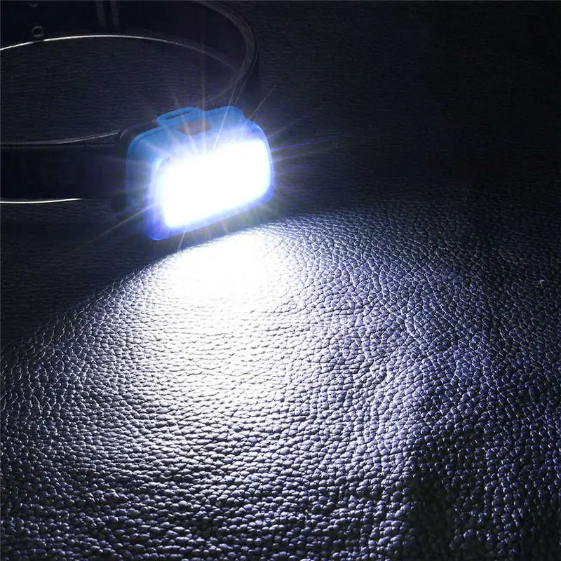 Powerful led flashlight COB LED Headlamp Mini Headlight Battery Powered Flashlight Camping Head Torch by AAA battery #3o8 (7)