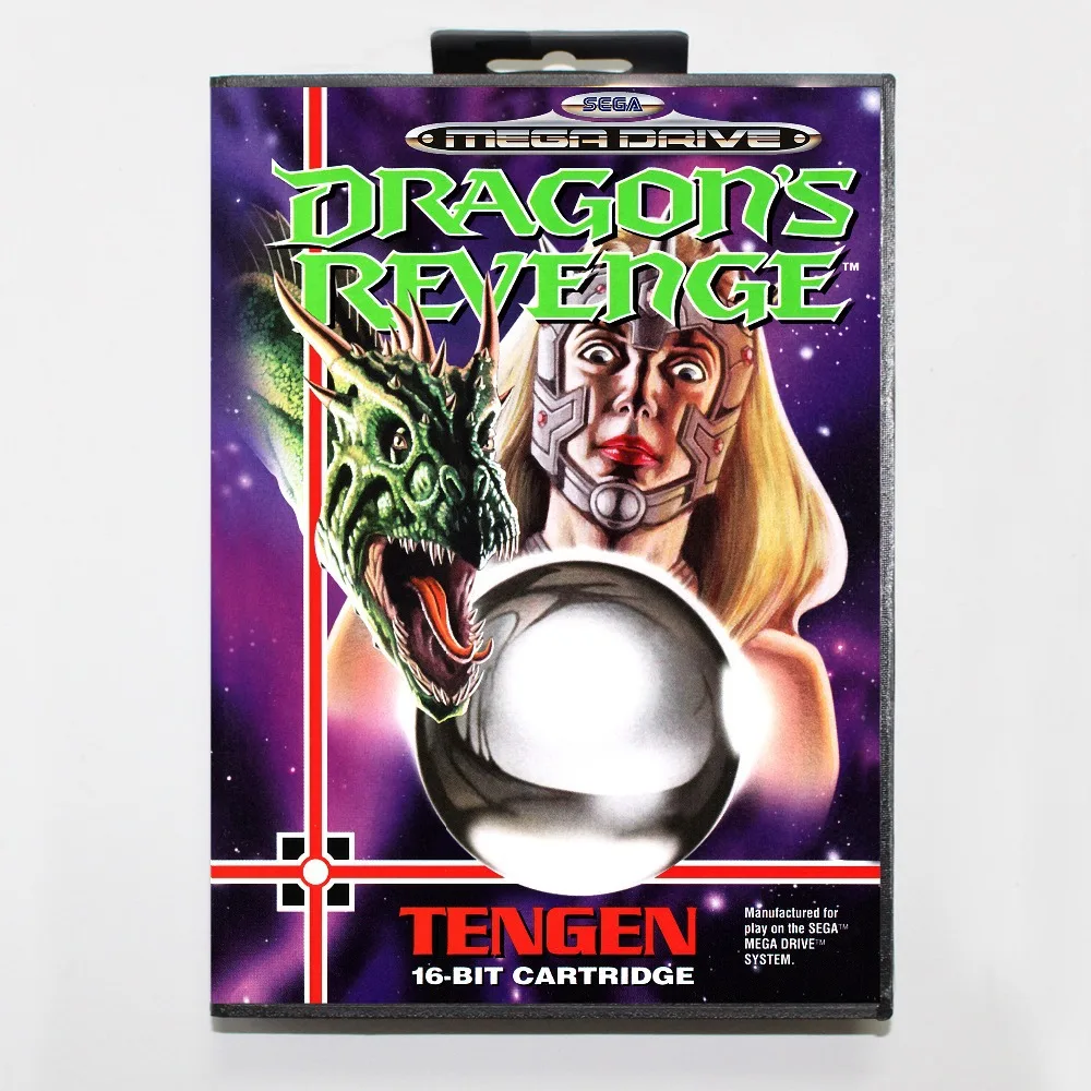 

16 bit Sega MD game Cartridge with Retail box - Dragon's Revenge game card for Megadrive Genesis system