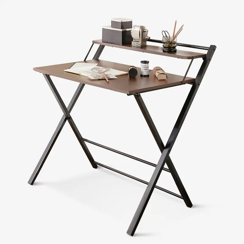 2 Tier Folding Computer Desk Home Office Furniture Workstation Table 2 Tier Folding Computer Desk Home Office Furniture Workstation Table Student Study Laptop Writing In Desks From