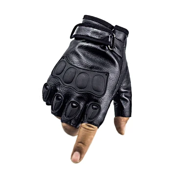 Motorcycle Gloves Outdoor Sports Half Finger Men Racing Gantes moto Protective Armor PU Leather Gloves Motorcycle Golves 1