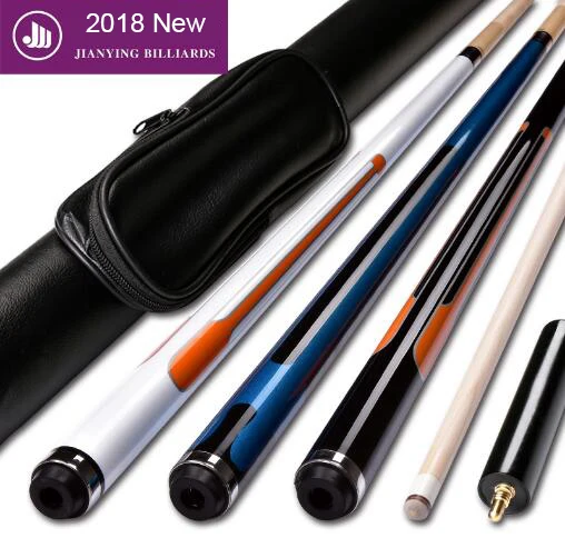 2018 New Pool Cue with Case 1/2 Cues Stick 11.75mm Tip Smart Billiard Canadian Maple 3 Colors |