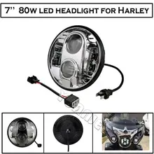 1 STÜCKE 7 Zoll 80 Watt LED Scheinwerfer H4 DRL Hallo/Lo Motorrad Projektor Daymaker Scheinwerfer Für Harley Jeep Wrangler Hummer