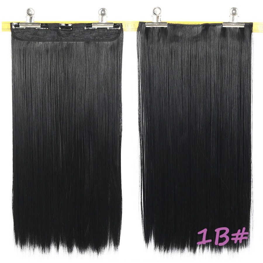 USMei wig one piece of synthetic clip in hair extensions long straight high temperature false hair hairpieces for women