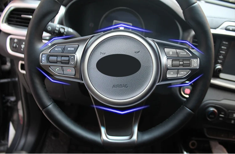 Для Kia Sorento UM ABS хромированная крышка рулевого колеса накладка панель наклейка Рамка вставка автомобиля Стайлинг Аксессуары C984