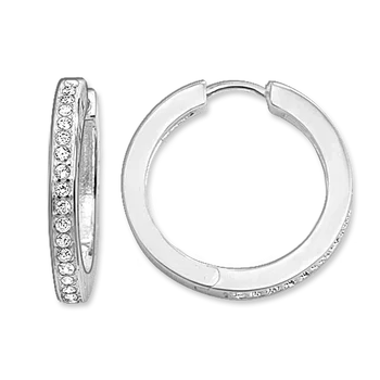 

Muffiy Brand Silver Color Large Creole Hoop Earrings Cubic Zirconia Women Jewelry Huarache Casual Wanita Cantik Bijoux Wholesale