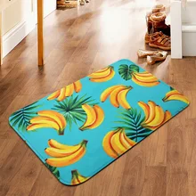 Добро пожаловать дома пол коврики Высокое качество Мультфильм Банан тропические листья Европейский входная дверь S гостиная спальня
