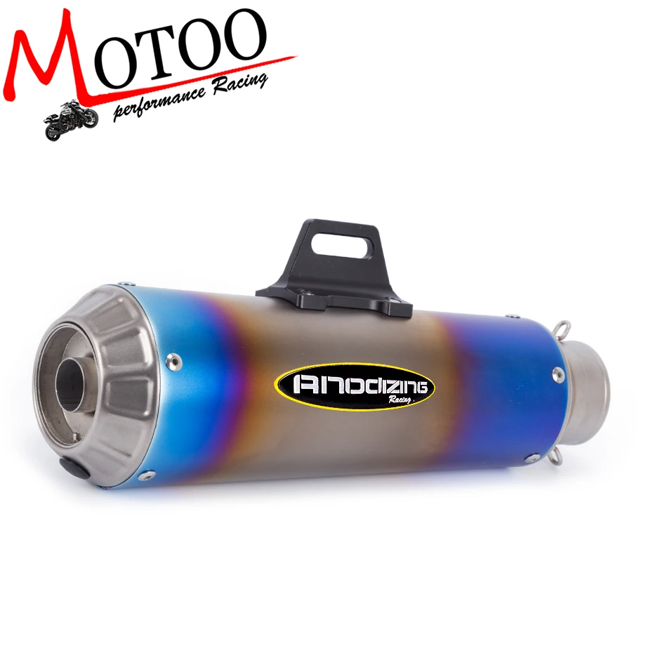 Motoo-envío libre 61mm Acero inoxidable universal escape moto motocicleta motocross scooter escape silenciador