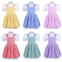 

Kids Girls Gingham Dresses Vintage Plaid Strappy Suspender Skirt Fluffy Dress Dance Tutu Underskirt 50s Costume