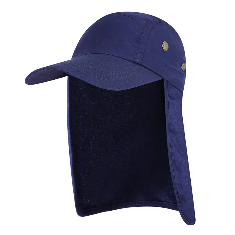 Unisex Fishing Hat Sun Visor Cap: Outdoor UPF 50 Sun Protection with Removable Ear Neck Flap Cover for Hiking image 3