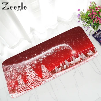 

Zeegle Rug Door Christmas Kitchen Floor Mat Anti-slip Rug Living Room Bedroom Carpets Bedside Rug Bathroom Mat Home Door Carpet