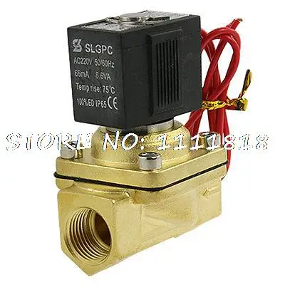 

8.6W Power 1/2" 2 Port 2 Position Solenoid Control Valve AC 220V 66mA