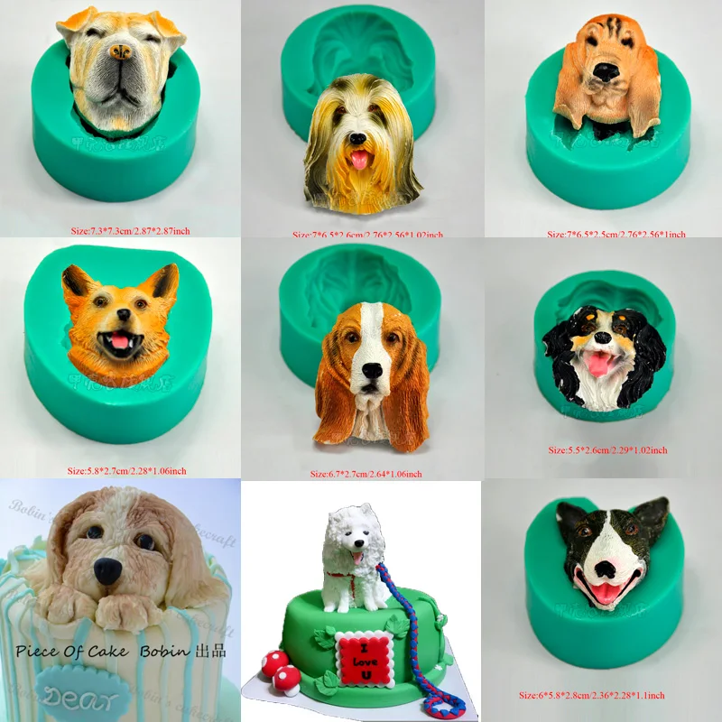 Poodle Silicone Soap Chocolate Moulds Puppy Fondant Cake