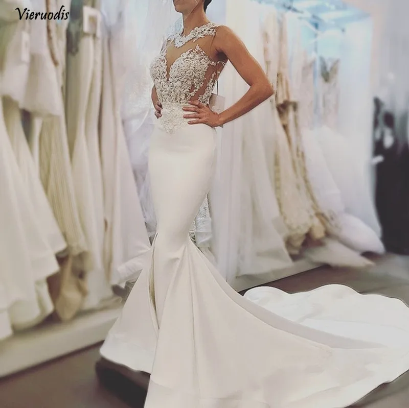 

2019 New Arrive Sexy Mermaid Wedding Dresses Fashion High Quality Lace Bridal Gowns Backless Long Wedding Gowns