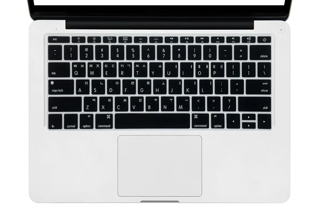 Американский корейский мягкий силиконовый чехол-клавиатура для MacBook New Pro 13 дюймов A1708(версия без сенсорной панели) для Macbook 1" A1534 - Цвет: Black