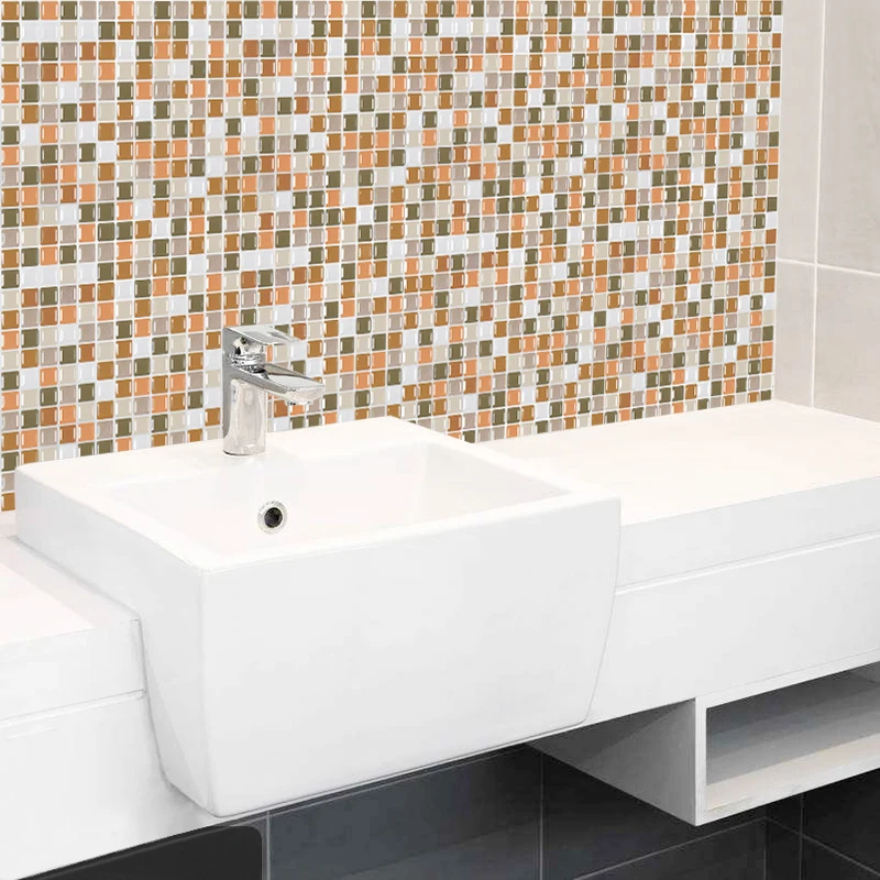 Ванная комната 3D Мозаика плитка наклейка s водонепроницаемый общежитии наклейка для домашнего декора кухня самоклеящаяся плитка наклейка обои кирпич