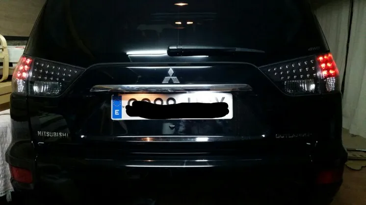 Светодиодная лампа Canbus для номерного знака Mitsubishi Outlander 2006 ~ Lancer Sportback 2008 OEM 2 шт. 12