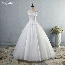 ZJ9036 lace White Ivory Gown Lace up back Croset Wedding Dresses 2019 for bride plus size maxi Customer made size 2-26W