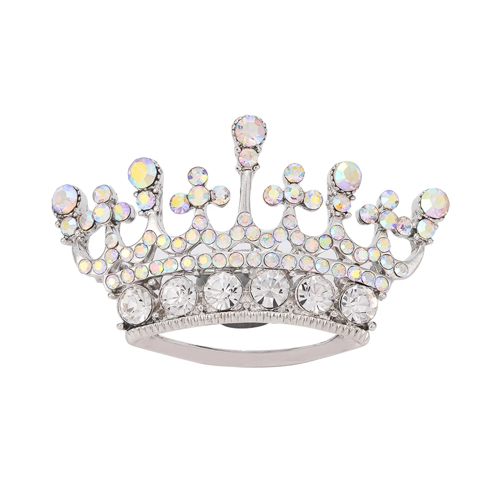 

Women Exquisite Wearing Accessories Fashion Lady Party Wedding Dress Noble Imperial Crown Style Rhinestone and Alloy Pin Brooch