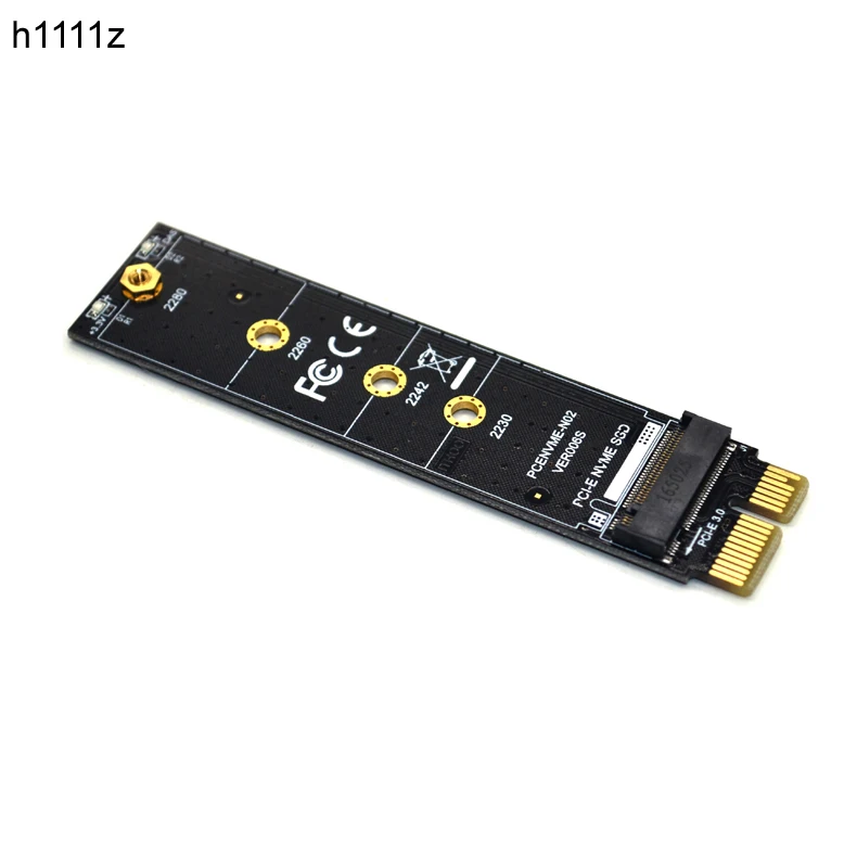 M.2 NVME SSD Adapter NVMe to PCIE 3.0 X1 Full Speed Expansion Card M Key Connector with Heatsink