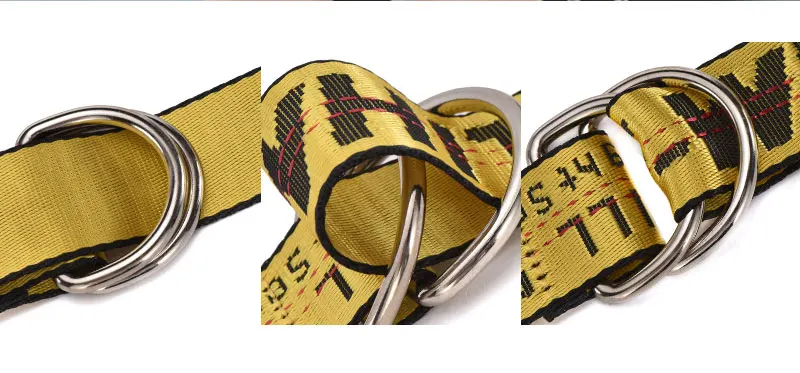 DOSSNL модный нейлоновый холщовый ремень для женщин с буквенным принтом и двойной пряжкой Регулируемый ремень повседневный ремень Cinturon Mujer B021