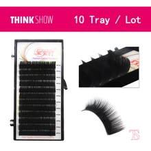 10 лотков/лот корейские шелковые ресницы 3D объемные ресницы Индивидуальные ресницы толстые ресницы 3D накладные ресницы