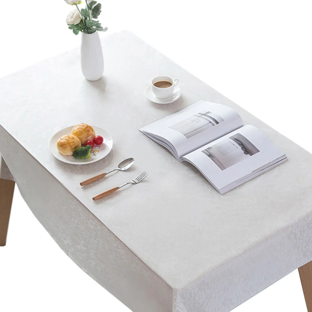 

Plastic Solid Color Disposable Tablecloth Table Decor Rectangle Waterproof Oilproof Dinging Table Cover For Wedding Party Supply