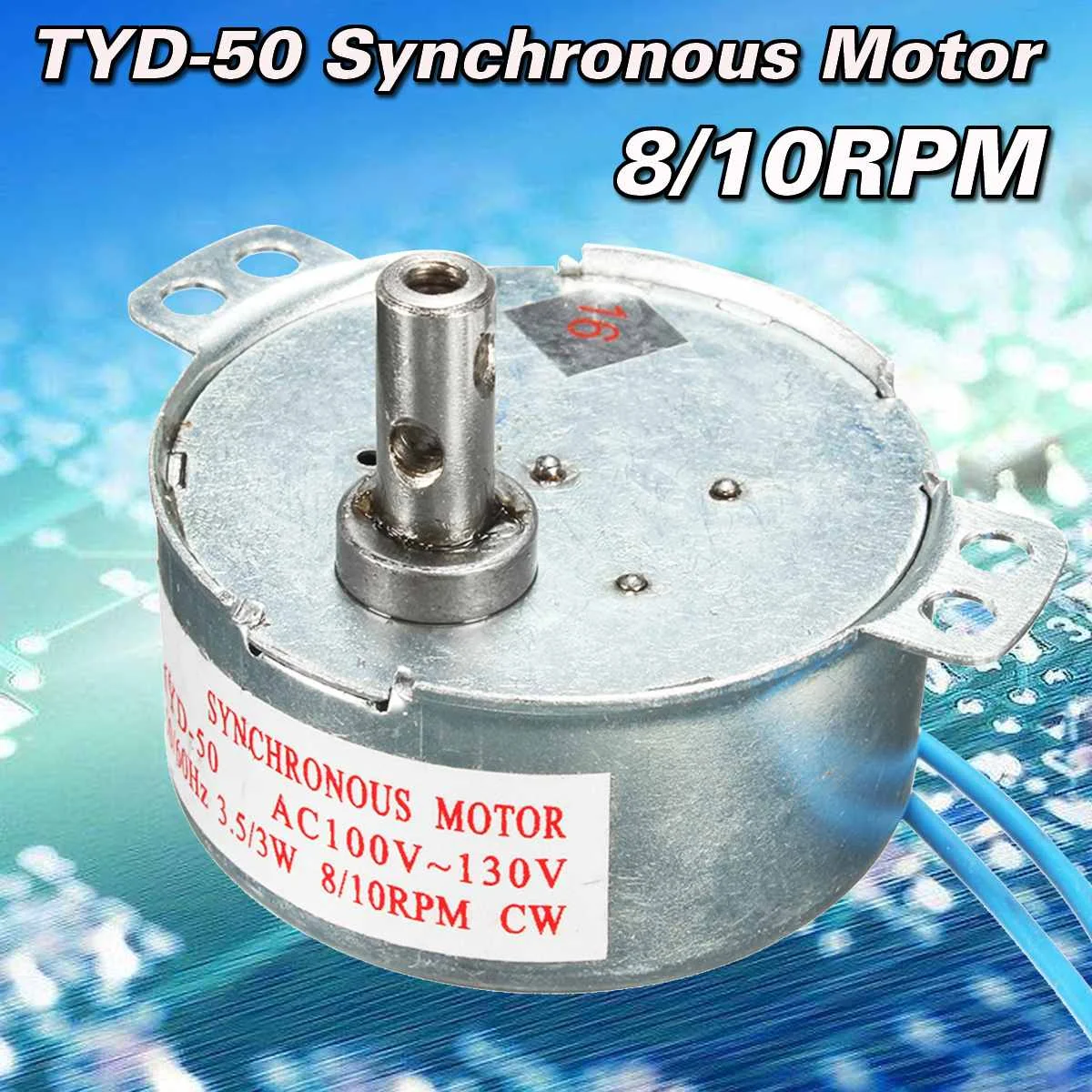 

110V AC 8/10RPM CW/CCW TYD-50 3W Synchronous Motor Low Noise Robust Torque Stepper Motor
