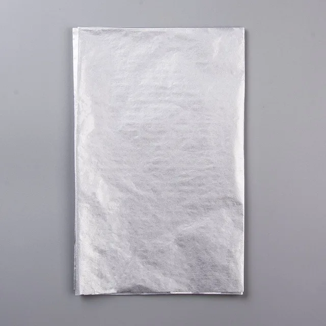 sliver 50 шт. подарочная упаковочная бумага 50x65 см золотистого и серебряного цвета, Цветочная одежда, обувь, подарочная упаковочная бумага для украшения дома - Цвет: sliver
