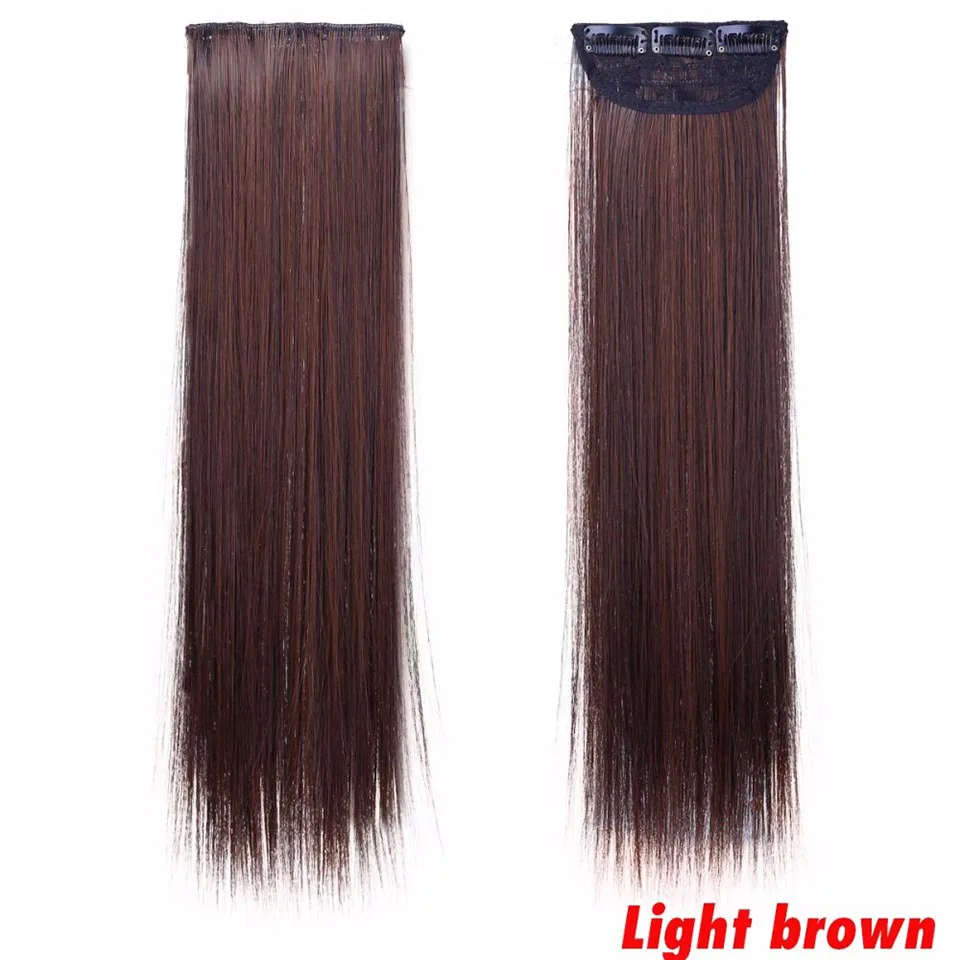 DIFEI 3 зажимы 2 шт. длинные прямые клип в волосы расширением натуральные волосы длинные поддельные ложные синтетические прически для женщин